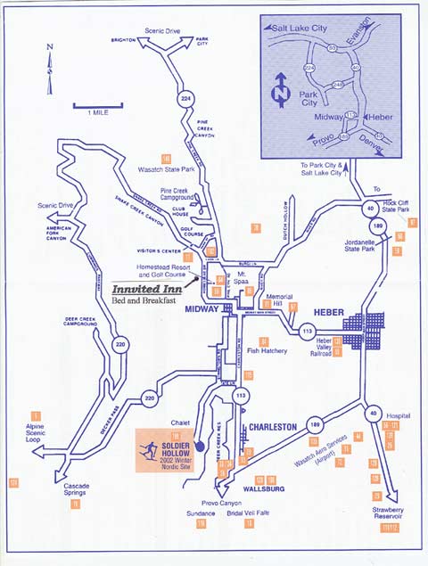 Map to Invited inn